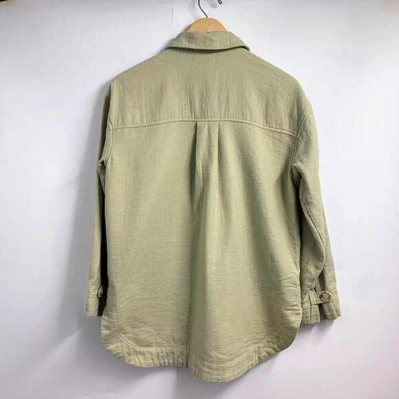 Madewell Women's Branner‎ Back Sage Green Waffle Shirt Jacket Size XS - Picture 2 of 13
